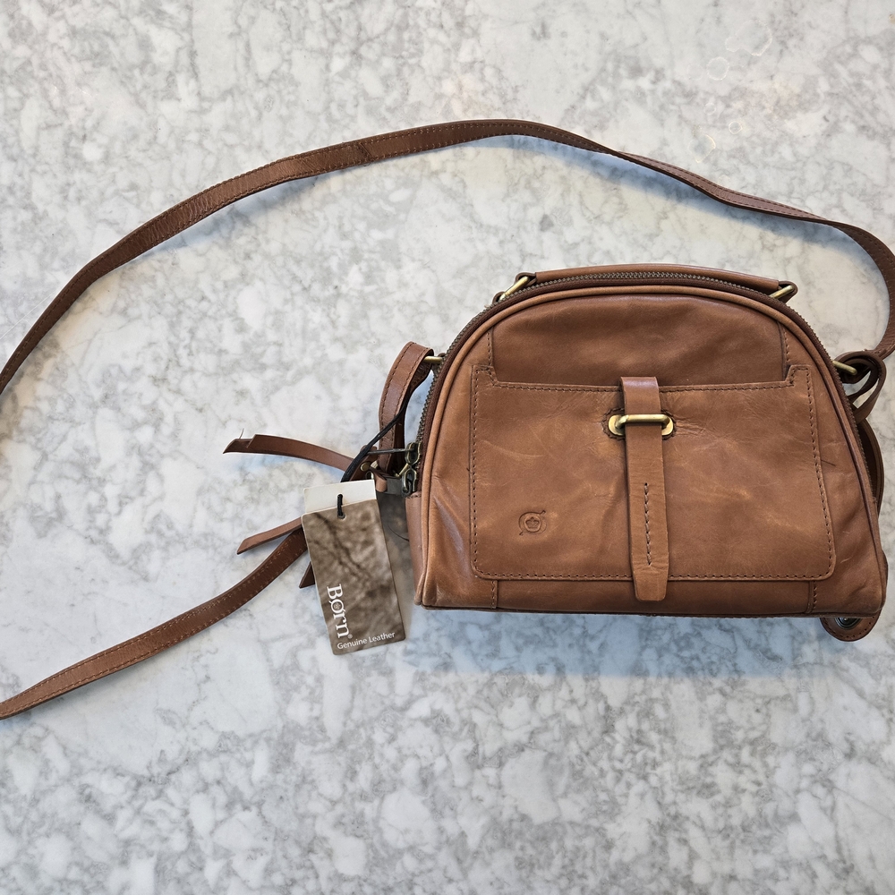 Børn Brown Leather Crossbody Bag